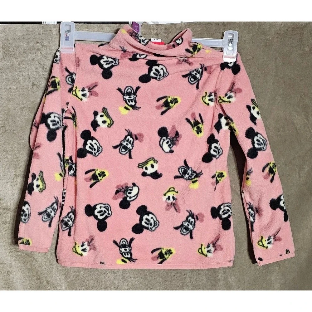 Disney Amazon Essentials Girls Pink Mickey Minnie Mouse Fleece Zip Jacket S 6-7